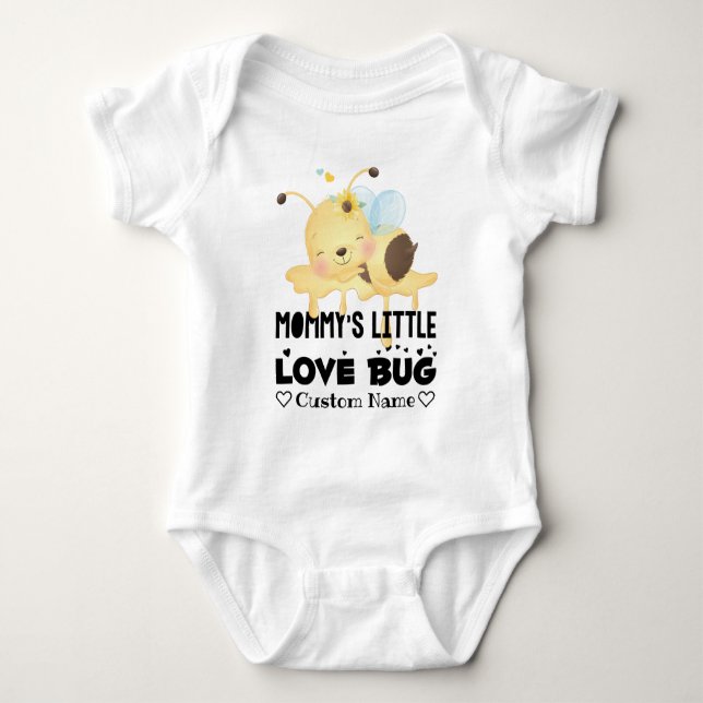 Mummy's Little Love Bug Baby Bodysuit (Front)