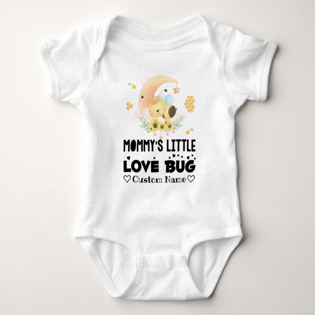 Mummy's Little Love Bug Baby Bodysuit (Front)