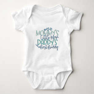 Mummy's Little Man Daddy's Best Buddy Baby Bodysuit