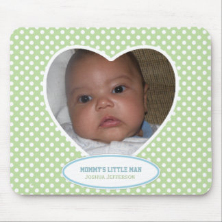 Mummy's Little Man: Green Heart: Picture Mousepad