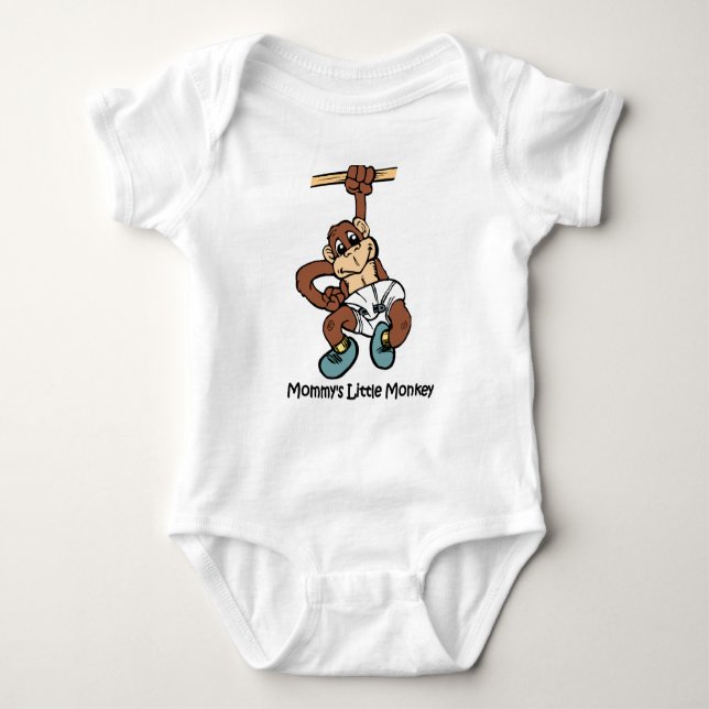 Mummy's Little Monkey Baby Bodysuit (Front)