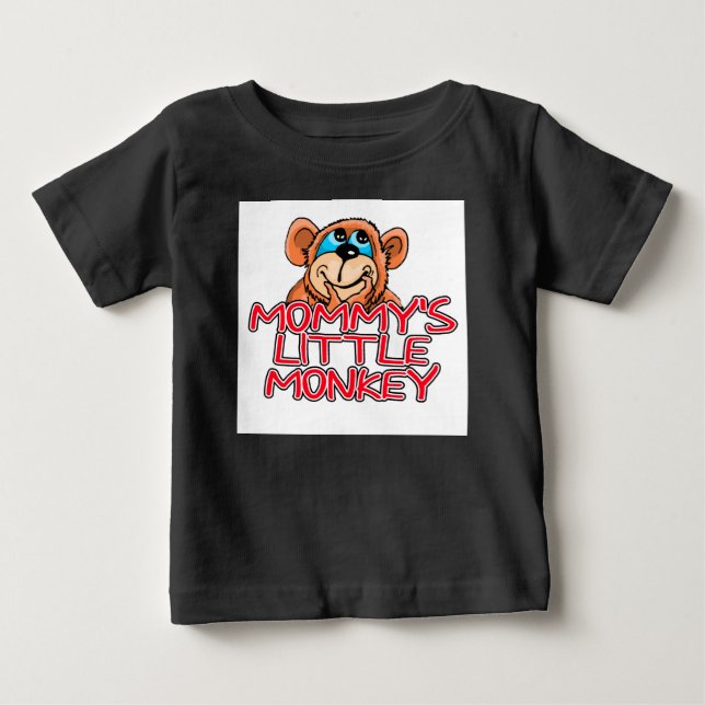 Mummy's Little Monkey Baby T-Shirt (Front)