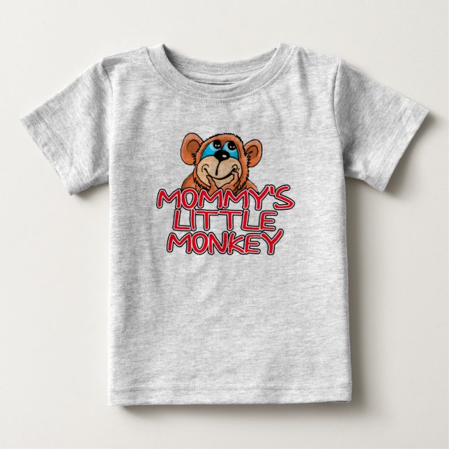 Mummy's Little Monkey Baby T-Shirt (Front)
