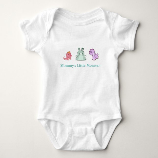 Mummy's Little Monster Baby Bodysuit (Front)