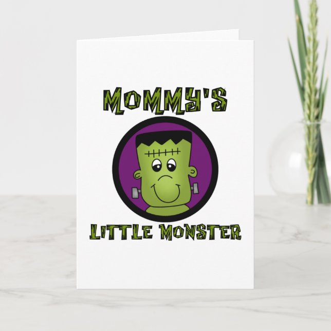 Mummy's Little Monster T-shirts and Gifts Card (Front)