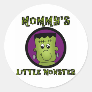 Mummy's Little Monster T-shirts and Gifts Classic Round Sticker