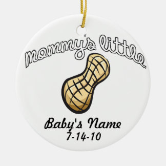 Mummy's Little Peanut - Your Name Ceramic Tree Decoration