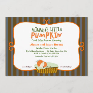 Mummy's Little Pumpkin Baby Shower Invitation