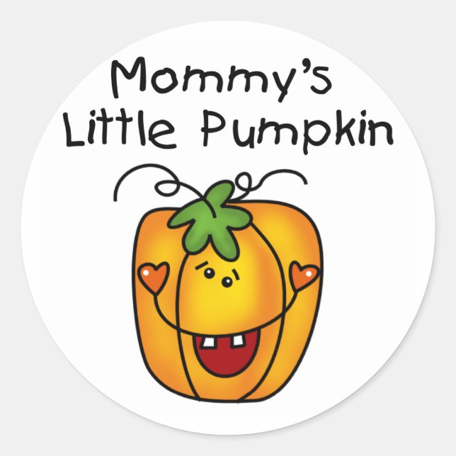 Mummy's Little Pumpkin T-shirts and Gifts Classic Round Sticker (Front)