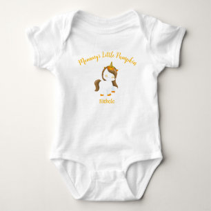 Mummy's Little Pumpkin Unicorn Baby Bodysuit