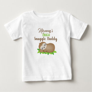 Mummy's Little Snuggle Buddy Sloth Baby T-Shirt
