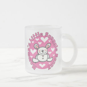 Mummy's Little Snuggle Bunny Frosted Glass Coffee Mug