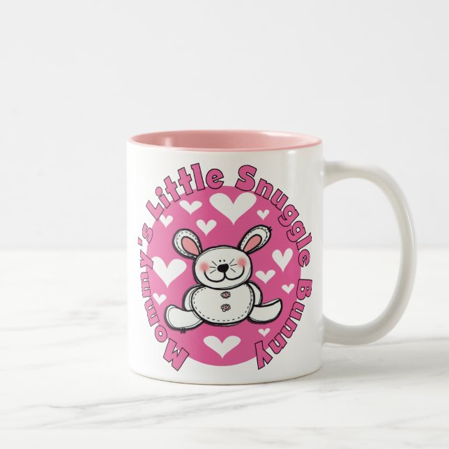 Mummy's Little Snuggle Bunny Two-Tone Coffee Mug (Right)