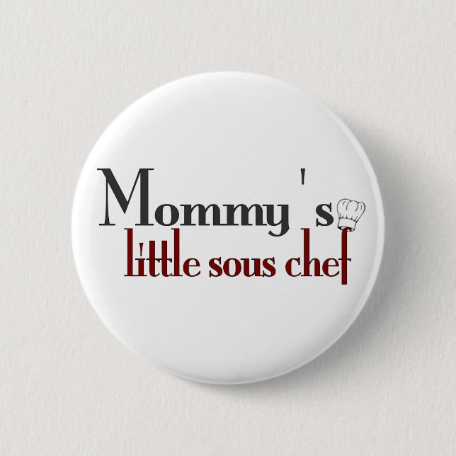 Mummy's little sous chef 6 cm round badge (Front)