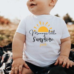 Mummy's Little Sunshine Custom Funny Gift Newborn Baby T-Shirt