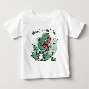 Mummy's Little T. Rex by Mudge Studios Baby T-Shirt