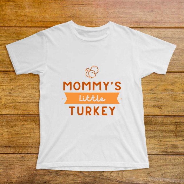 Mummy's Little Turkey Modern White baby tshirt  (Creator Uploaded)
