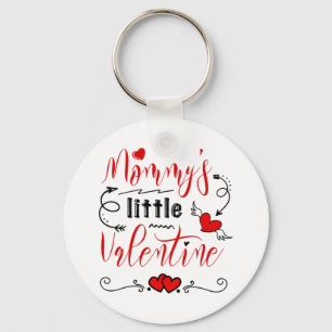 Mummy's little valentine for kids key ring