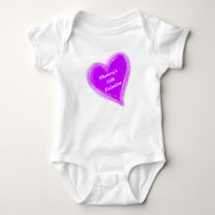 Mummy's Little Valentine Purple Heart Baby Bodysuit