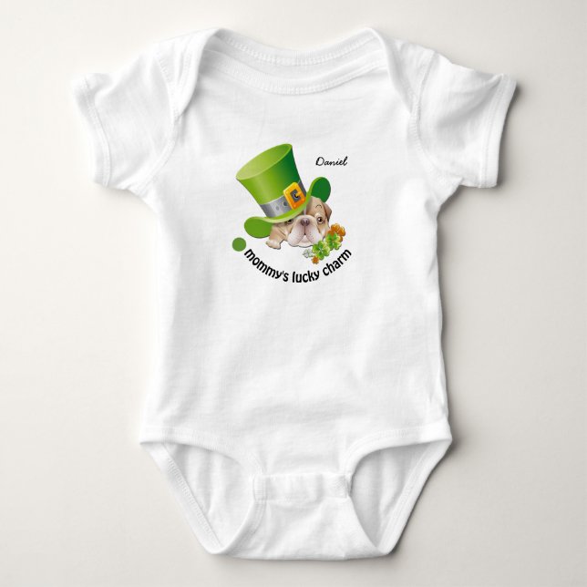 Mummy's Lucky Charm.  Baby Bodysuit (Front)