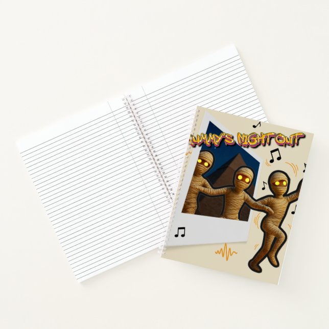 Mummy's Night Out Dancing Cartoon Fun Notebook (Inside)