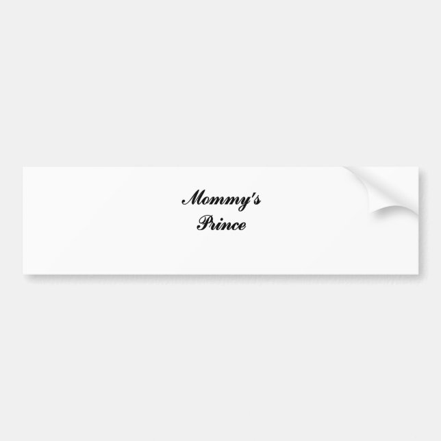 Mummy's Prince Bumper Sticker (Front)