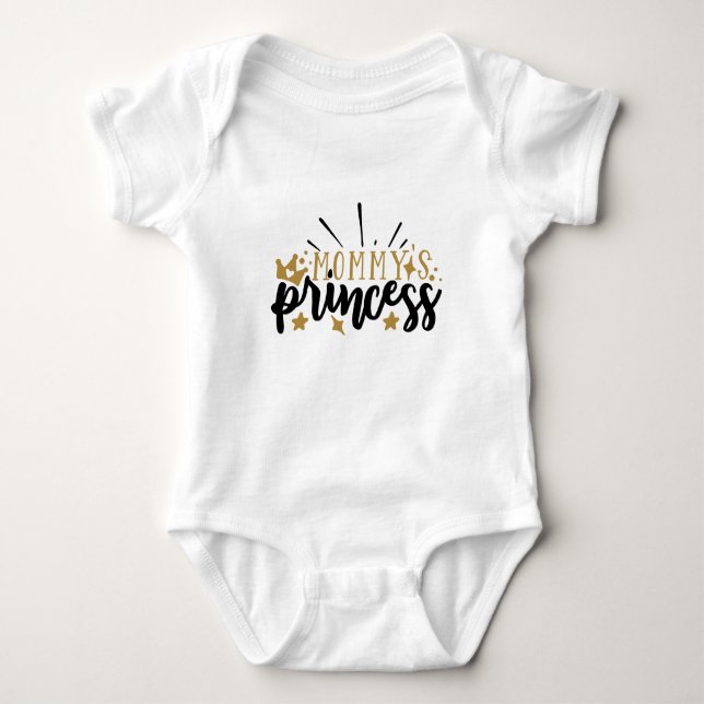 Mummy's Princess Typography Baby Bodysuit (Front)