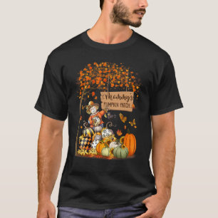 Mummy's Pumpkin Patch Fall Leaves Scarecrow Thanks T-Shirt