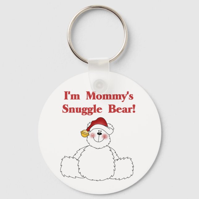 Mummy's Snuggle Bear T-shirts and Gifts Key Ring (Front)