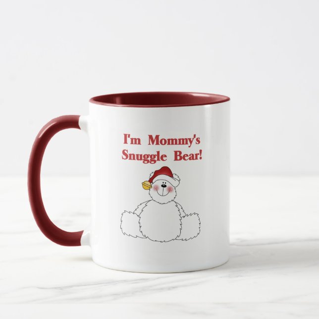 Mummy's Snuggle Bear T-shirts and Gifts Mug (Left)