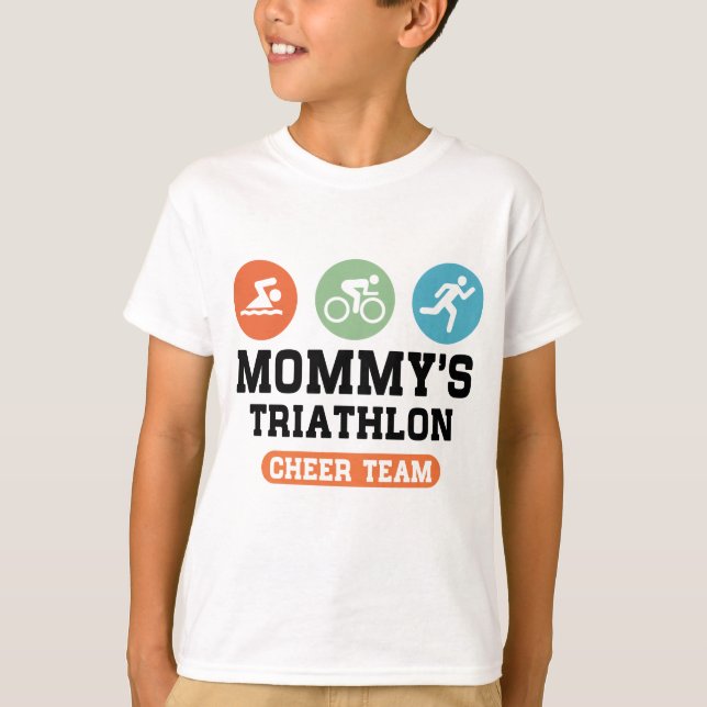 Mummy's Triathlon Cheer Team T-Shirt (Front)