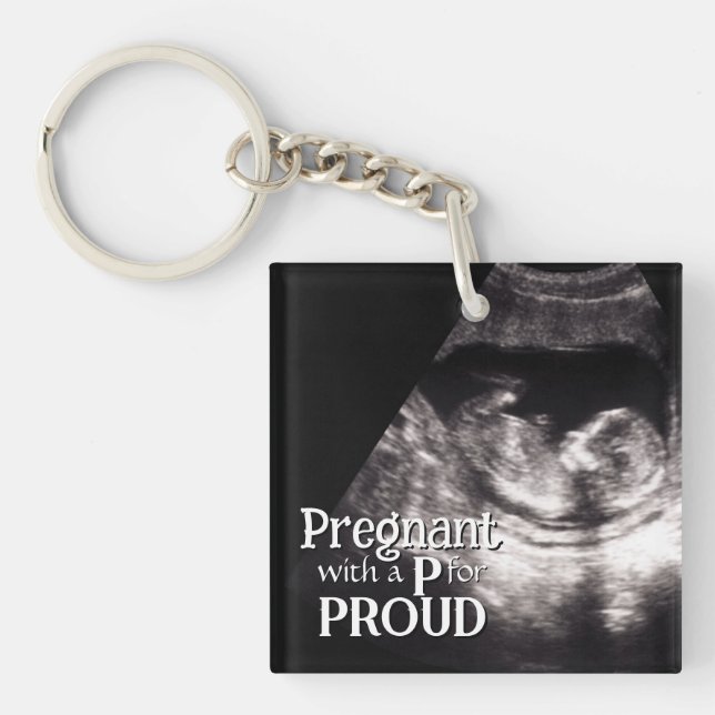 Mummy's Ultrasound proud mother typography Key Ring (Front)
