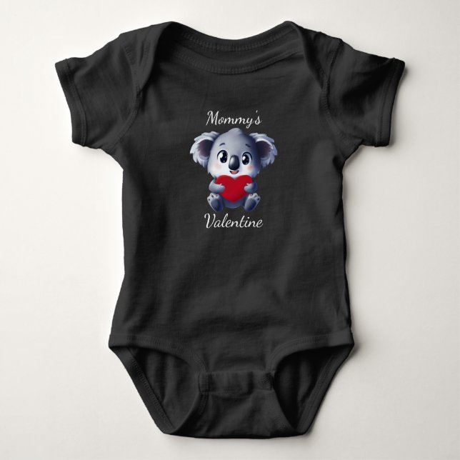Mummy's Valentine Koala Baby Bodysuit (Front)