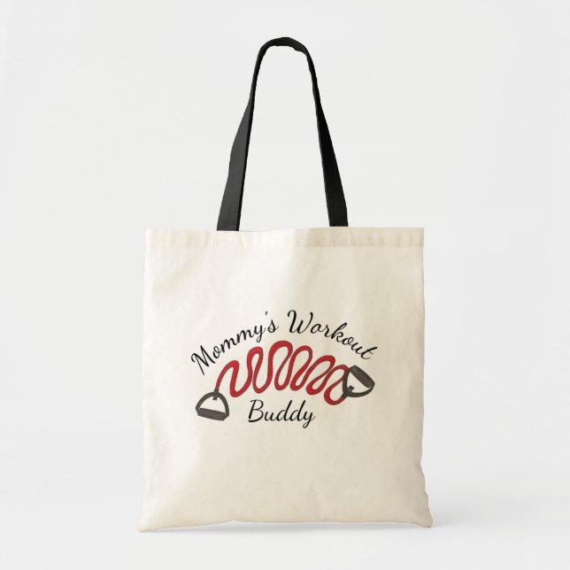 Mummy's Workout Buddy Exercise Resistance Band Tote Bag (Front)