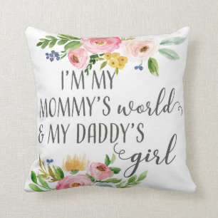 Mummy's World Daddy's Girl Baby Nursery Pillow