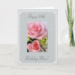 Mum's 80th Birthday Card<br><div class="desc">Picture of pink and blue flowers on light grey background with white trim. "Happy 80th Birthday mum!";  "Have a beautiful day! We love you mum!" Personalise your message!   Photography by Maria Santos (Lusinhas do Sul)</div>