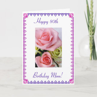 Mum's 80th Birthday Card