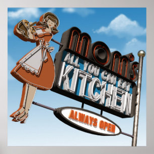 Mum's All You Can Eat Kitchen Poster