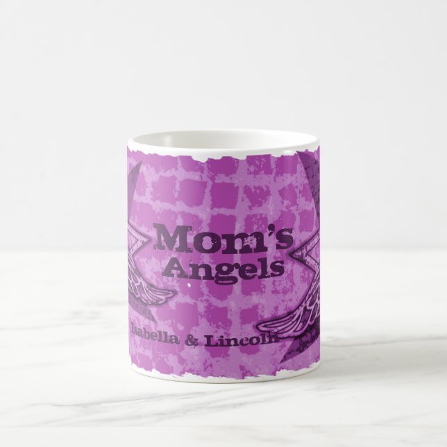 Mum's Angels in stars purple mug (Center)