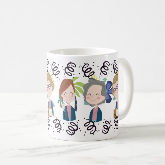 Mum's Best Friends Celebrate Friendship Coffee Mug (Front Right)