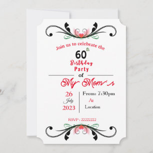 Mum's birthday invitation