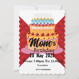 Mum's birthday invitation