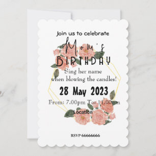mum's birthday Invitation