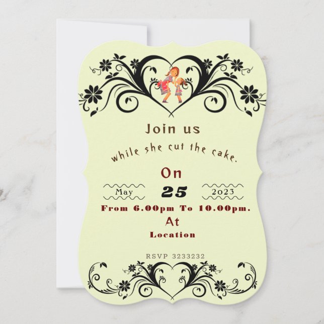 Mum's  birthday invitation (Front)