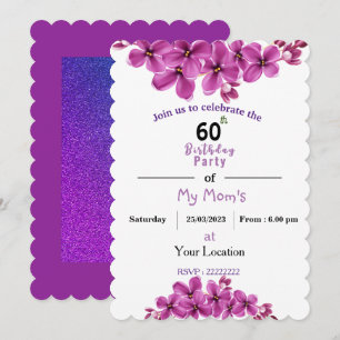 Mum's birthday invitation