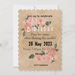 mum's birthday Invitation