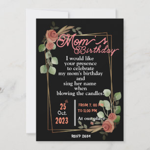  mum's birthday Invitation
