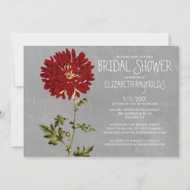 Mums Bridal Shower Invitations (Front)