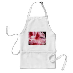 Mum's Cafe apron Pink Rhododendron Flowers