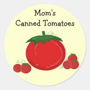 Mum's Canned Tomatoes Classic Round Sticker